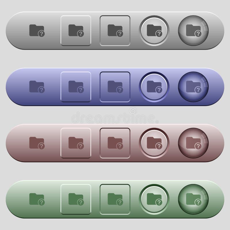 Unknown directory icons on horizontal menu bars stock illustration