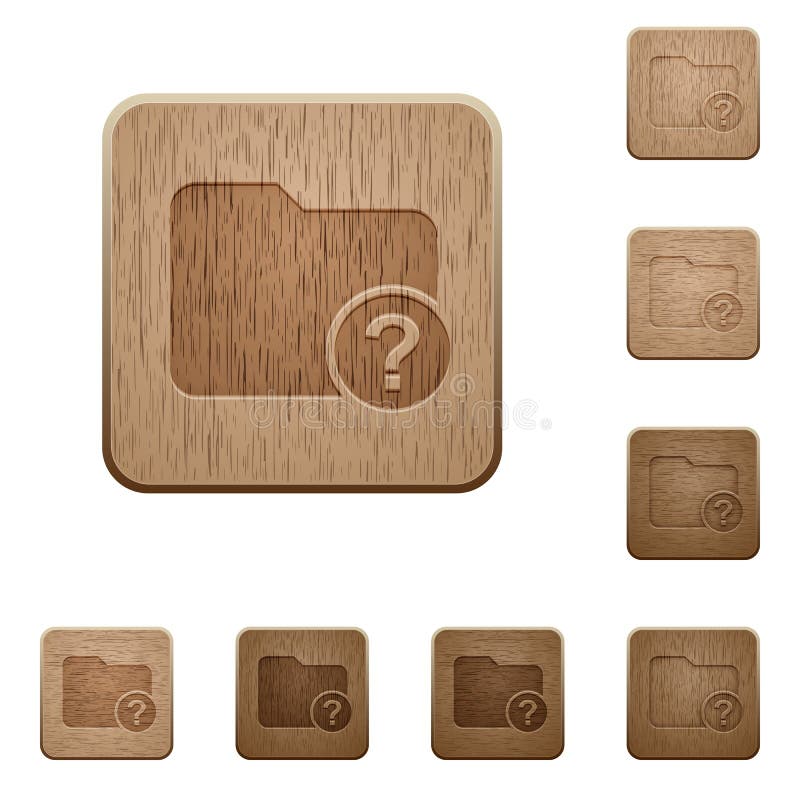 Unknown directory wooden buttons stock illustration