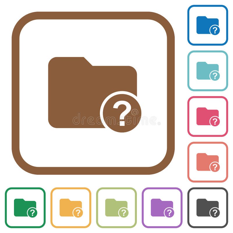 Unknown directory simple icons royalty free illustration