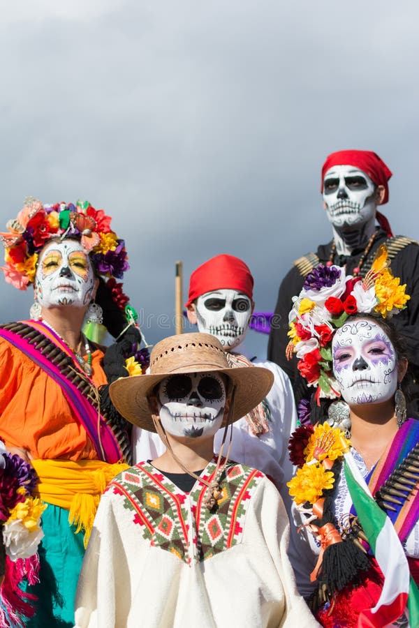 Unknown people at the 15th annual Day the Dead Festival. Los Angeles, CA - November 1, 2014: Unknown people at the 15th annual Day of the Dead Festival (Dia de stock photo Unknown people at the 15th annual Day the Dead Festival. Los Angeles, CA - November 1, 2014: Unknown people at the 15th annual Day of the Dead Festival (Dia de stock photo