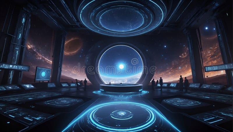 DataEclipse Odyssey Unleashed: QuantumQuotient Revelation. AI generate vector illustration