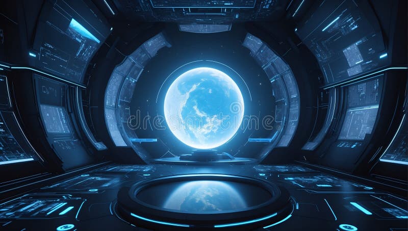 DataEclipse Odyssey Unleashed: QuantumQuotient Revelation. AI generate stock illustration