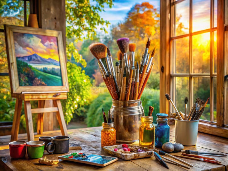 Unleash Your Inner Artist Expert Painting Brushes on a Vintage Artists
