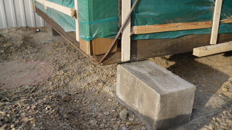 Unloading by Workers of a Bath-sauna by the Manipulator on the Base ...