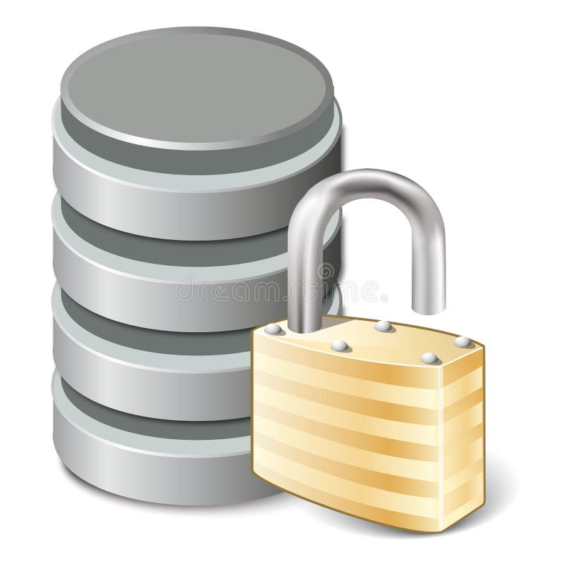 Unlock database royalty free illustration