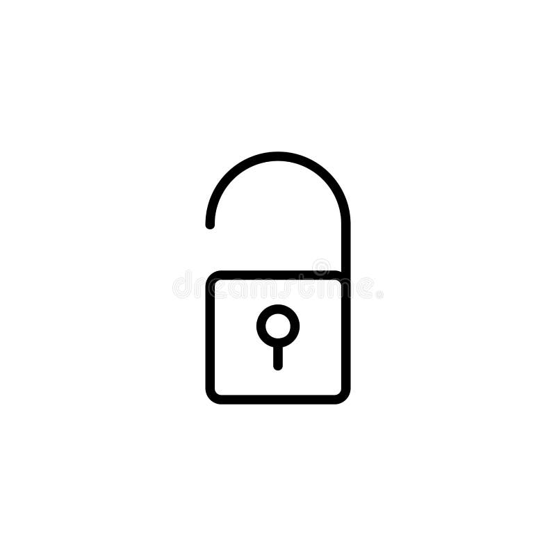 Unlock Padlock Key Technology Monoline Symbol Icon Logo for Graphic Design,  UI UX, Game, Android Software, and Website. Stock Vector - Illustration of  sketch, lock: 229300672