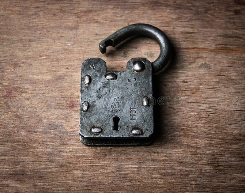 Unlock silver padlock stock photo. Image of catch, metal 83788430