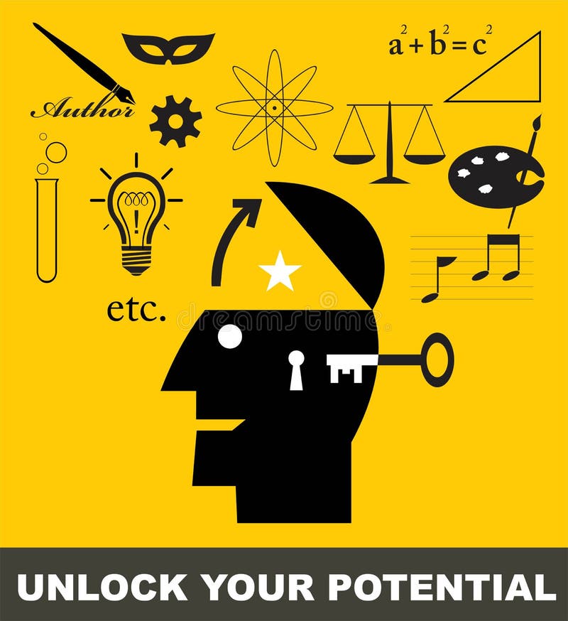 Unlock your potential stock illustration. Illustration of growth