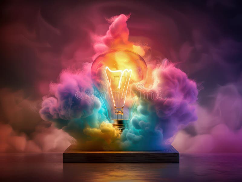 Unlocking Creative Potential A Visionary Beacon Illuminating the Path of Creativity in Design, Inspiring Ideas and Innovative royalty free illustration