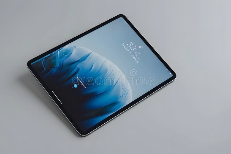 Unlocking the Potential, A Tablet\'s Sleek Design and Immersive Display for Enhanced Productivity and Creative Workf vector illustration