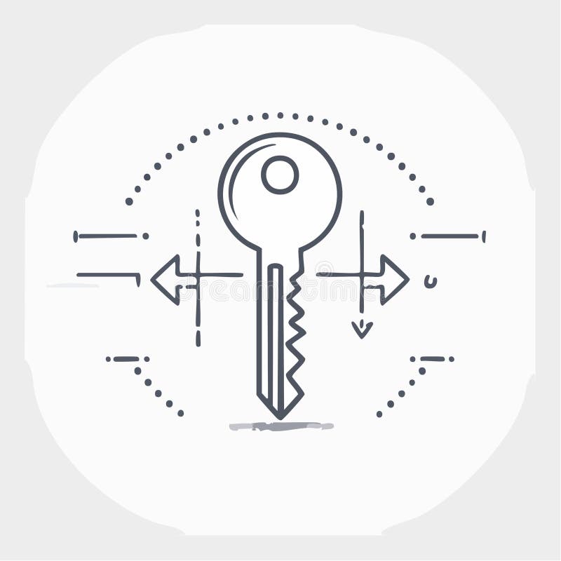 Unlocking Solutions Line Art Concept vector illustration