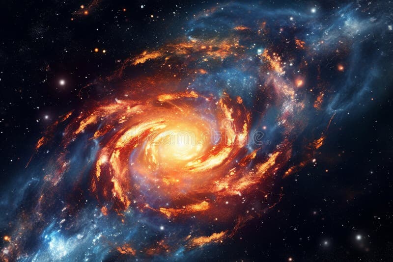 Unlocking the Universe: High-Resolution Visual Journey through Outer Space Stock Illustration 