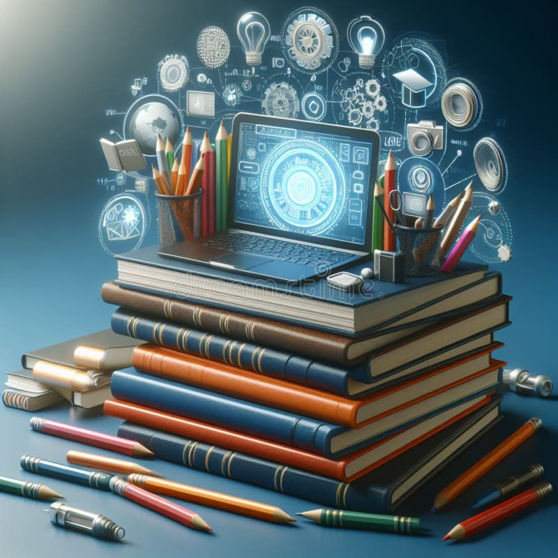 Unlocking the World of Knowledge royalty free illustration