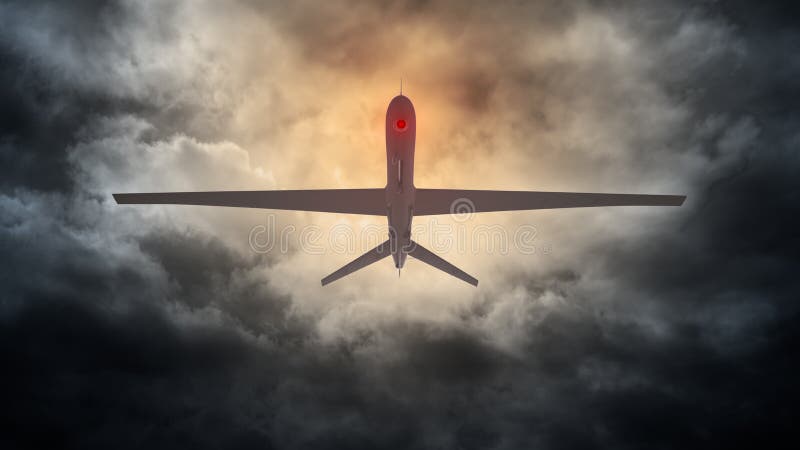An unmanned drone stock photos