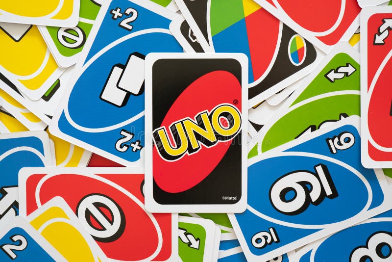 Uno Game Cards Scattered All Over the Frame and One Card Showing the Reverse  Side with Uno Logo Close-up Editorial Photo - Image of shedding, yellow:  144396811