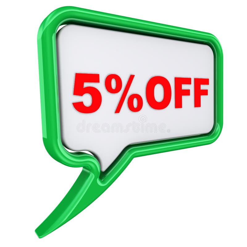 Uno sconto della percentuale cinque royalty illustrazione gratis Uno sconto della percentuale cinque royalty illustrazione gratis