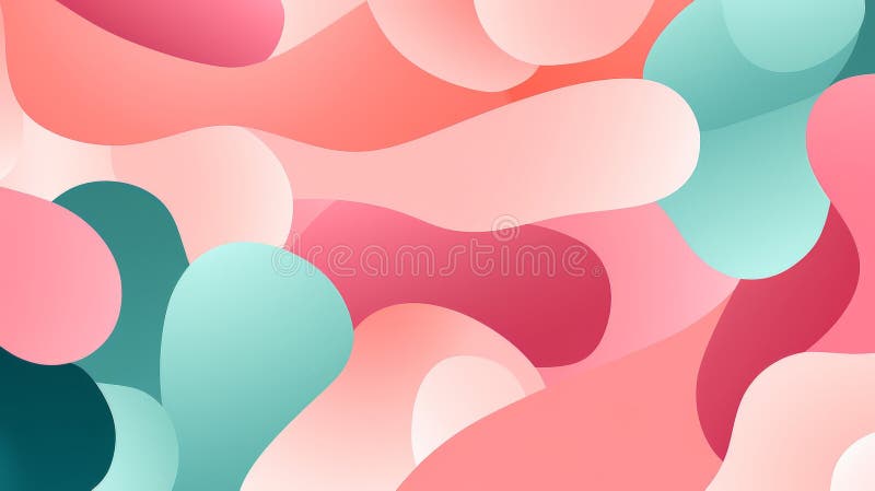 Uno sfondo astratto con forme blu e verde rosa illustrazione vettoriale