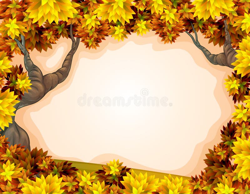 Uno spazio vuoto con i grandi alberi illustrazione vettoriale Uno spazio vuoto con i grandi alberi illustrazione vettoriale