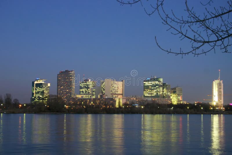 UNO-stad in Wenen - Oostenrijk royalty-vrije stock afbeelding