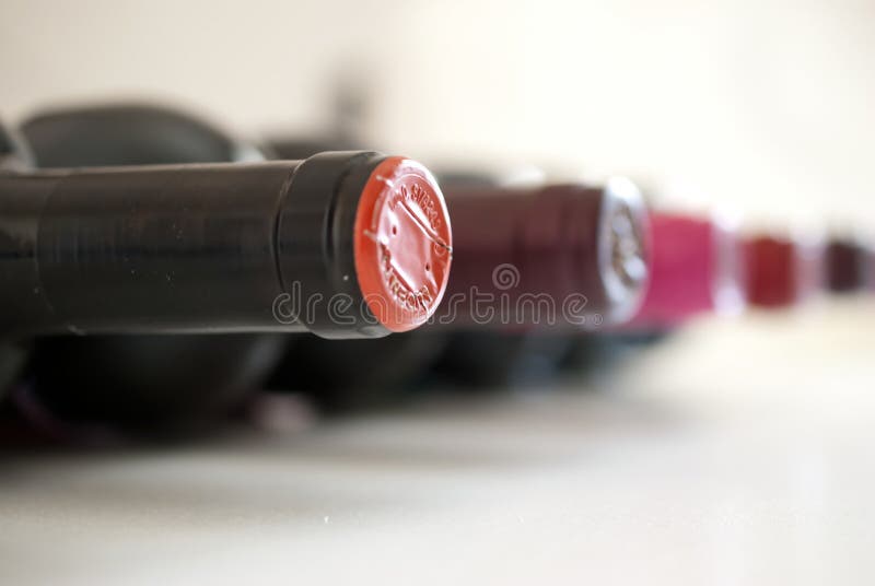 Unopened Wine Bottles with Corks Stock Image Image of side, closed