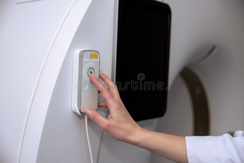 Unrecognizable Doctor in Resonance Imaging or Computed