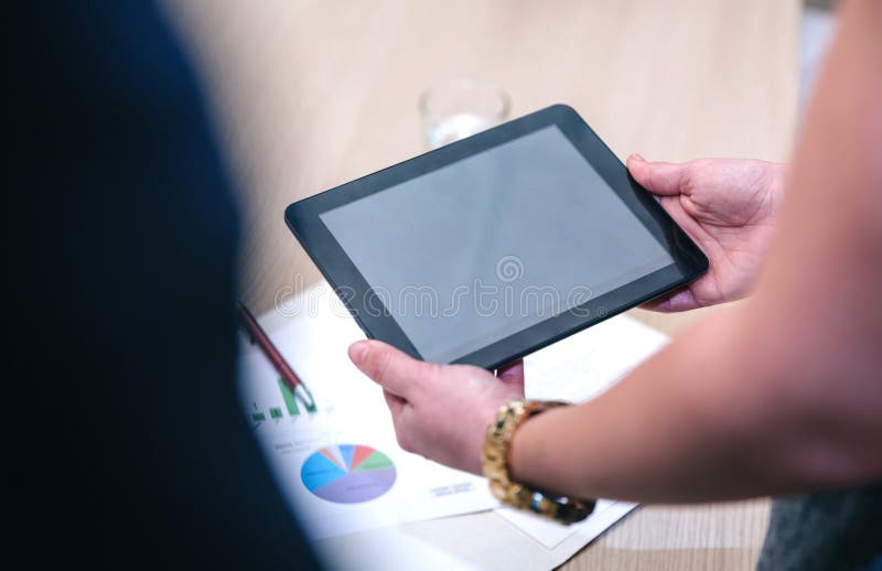 Download Unrecognizable Man Holding Smartphone Over Blue Background, Closeup, Mockup Stock Photo - Image ...