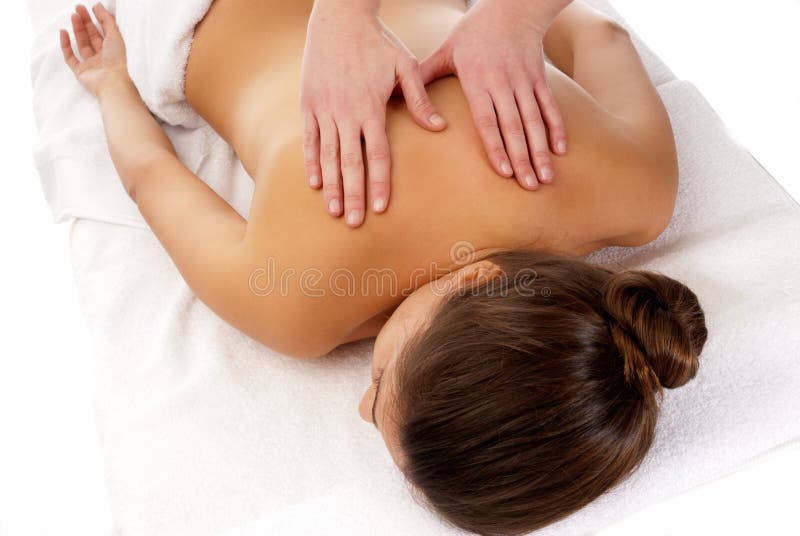 Unrecognizable woman receiving massage relax