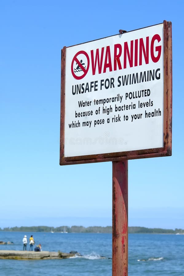Unsafe For Swimming stock image Unsafe For Swimming stock image