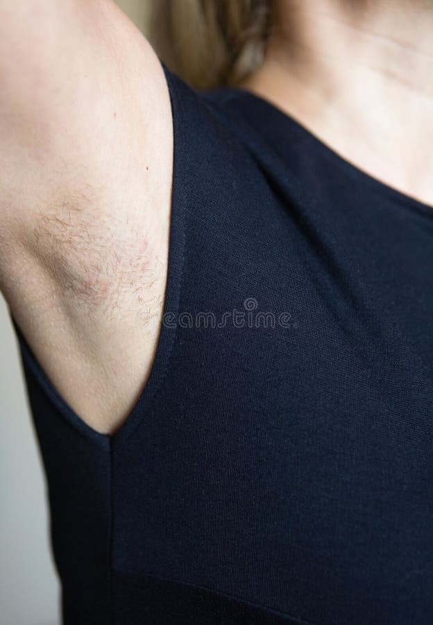 Unshaven hairy female armpit closeup. royalty free stock photo Unshaven hairy female armpit closeup. royalty free stock photo