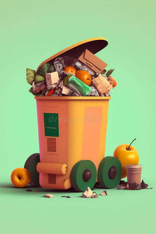 Unsorted Garbage Urban Pollution Recycling Problem Stock Illustration
