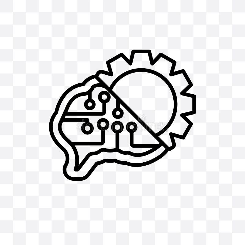 Unsupervised learning vector linear icon isolated on transparent background, Unsupervised learning transparency concept can be use stock illustration