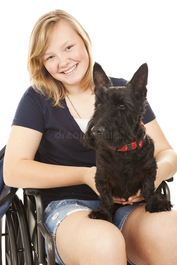 Untaugliches Mädchen mit Hund lizenzfreies stockbild Untaugliches Mädchen mit Hund lizenzfreies stockbild