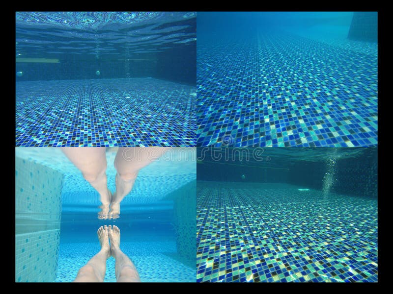 Wasser Unter Fliesen Erkennen Blaue Fliesen Mosaik Wasser Stockfoto Bild von wasser