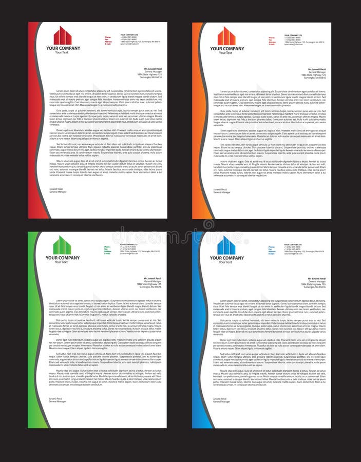 Letterhead for corporate, easy to change color. EPS 10. Letterhead for corporate, easy to change color. EPS 10