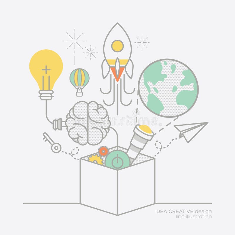 Unternehmensplan-Ideenkonzeptentwurfs-Ikonenillustration vektor abbildung Unternehmensplan-Ideenkonzeptentwurfs-Ikonenillustration vektor abbildung