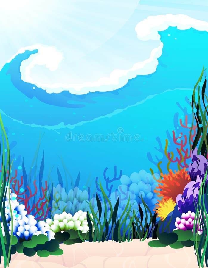 Unterwasser vektor abbildung