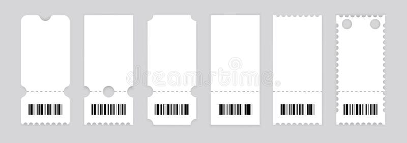 Realistic ticket design. Vector illustration.Symbol Coupon.Set of vintage grunge Collection Tickets. Template. royalty free illustration Realistic ticket design. Vector illustration.Symbol Coupon.Set of vintage grunge Collection Tickets. Template. royalty free illustration