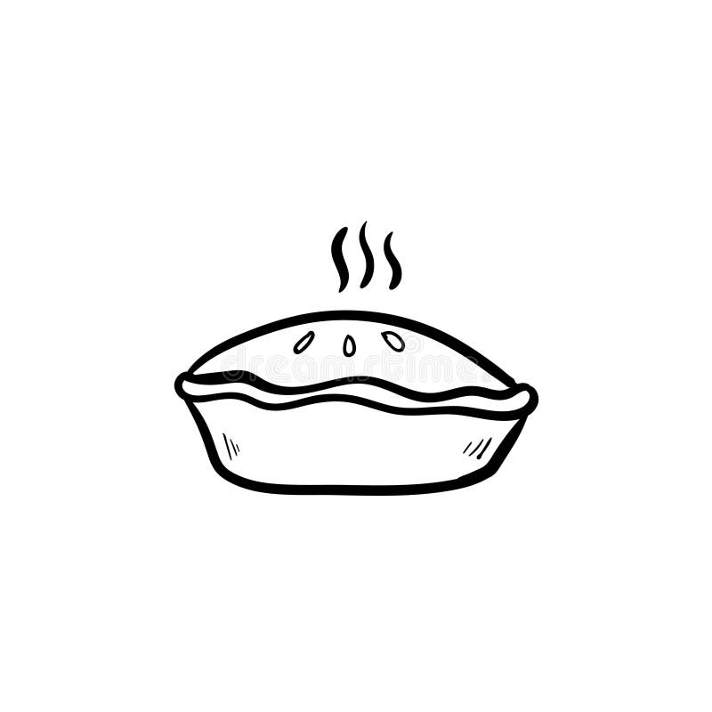 Apple Icon, Simple Freehand Drawing Stock Vector - Illustration of