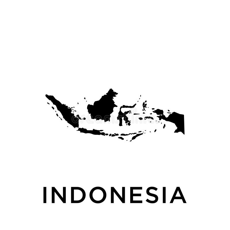 Indonesia Map Icon Vector Trendy Stock Vector - Illustration of