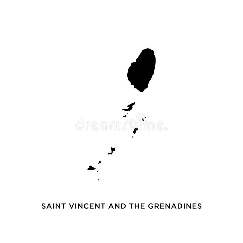 Saint Vincent and The Grenadines map icon vector trendy stock illustration