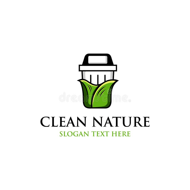 Bin Trash Leaf Cleaning Ecology Business Logo