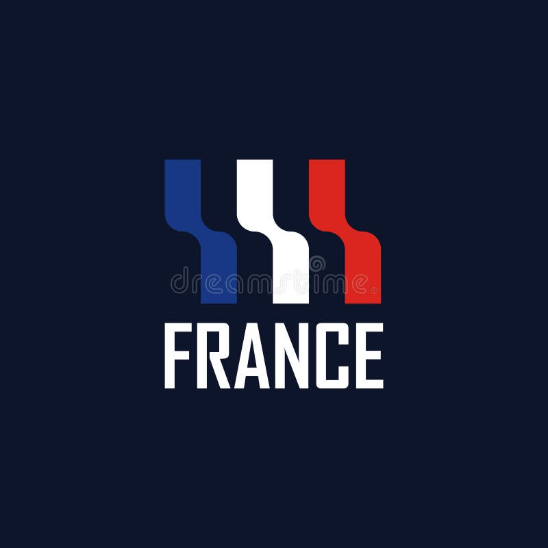France Flag Nationality Banner Abstract Modern Logo Stock Vector ...