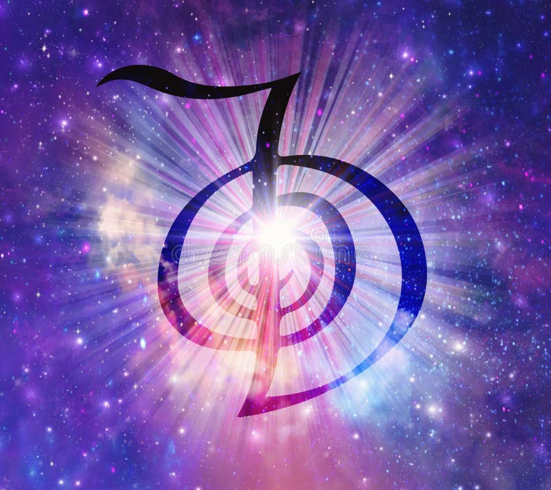 Cho Ku Rei Usui Reiki Symbol Power Universe Background Stock