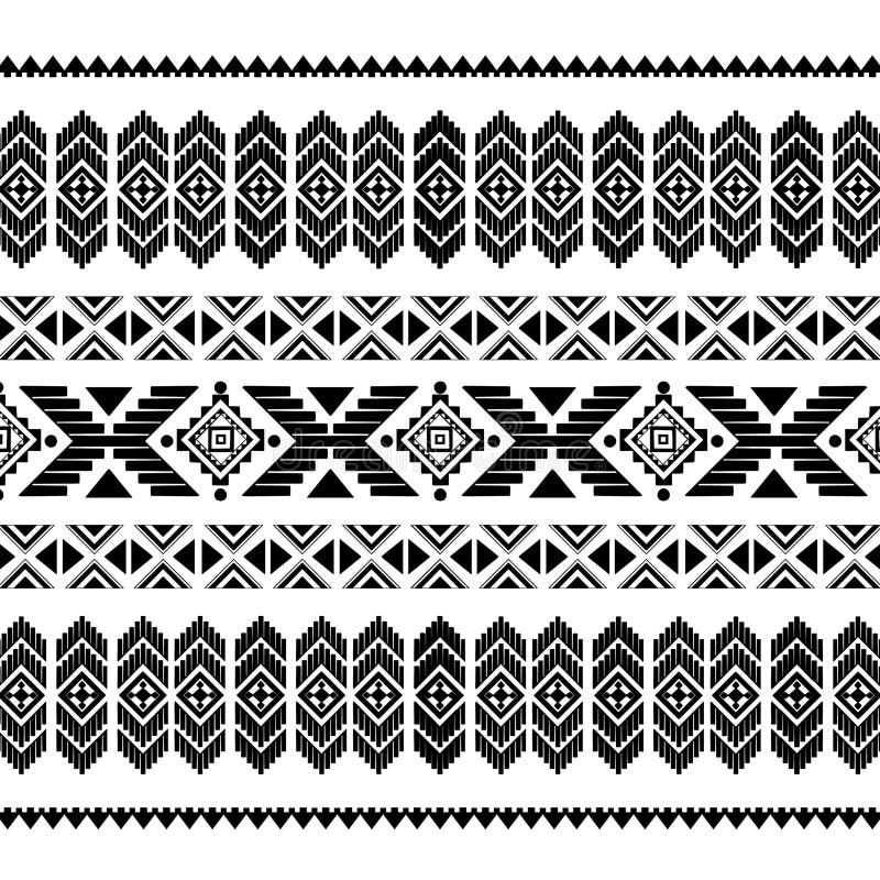 Ancient Egyptian-Inspired ethnic African Fabric Patterns stock illustration