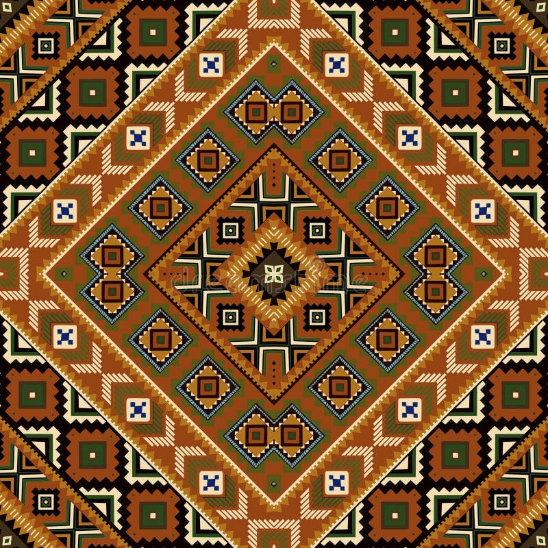 Ancient Egyptian-Inspired ethnic African Fabric Patterns stock illustration
