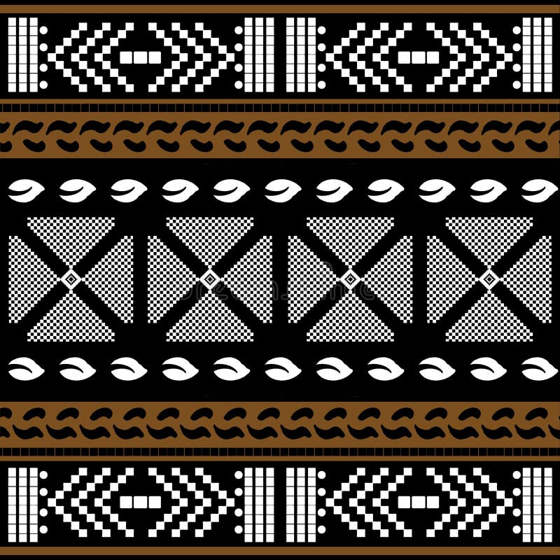 African ethnic fabric, inspired by Egyptian art royalty free illustration