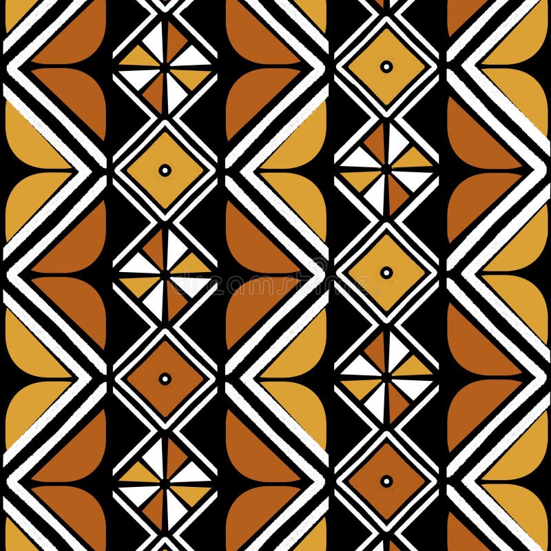 African ethnic fabric, inspired by Egyptian art stock illustration