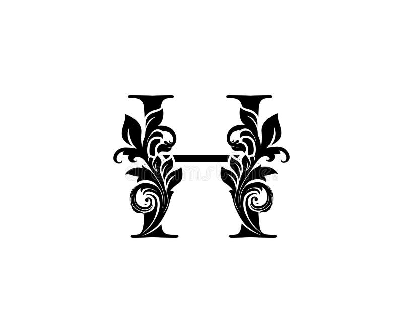 Beautiful Ornament Letter H Stock Illustrations – 309 Beautiful ...