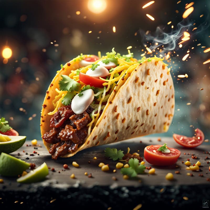 Delicious Taco with Soft, Warm Corn Tortilla Gives Way To the Perfectly