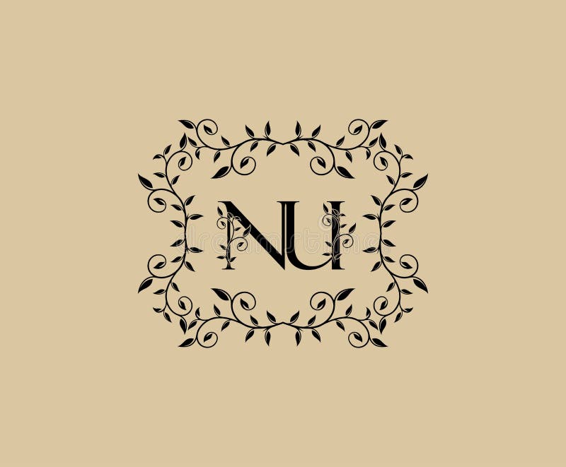 Nu Letter Classic Vintage Logo Stock Illustration Illustration Of Icon Fashion